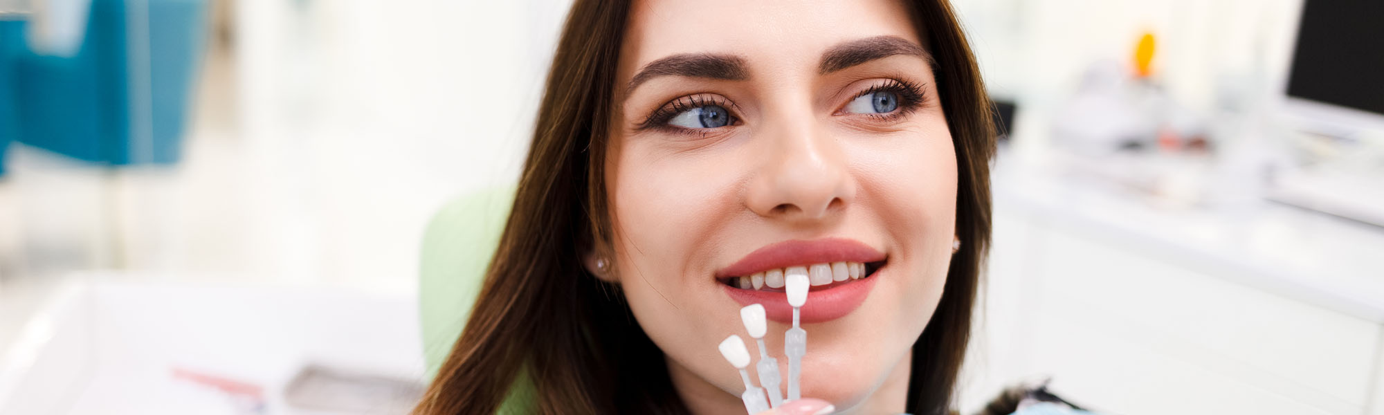 The Benefits Of Porcelain Veneers: Enhance Your Smile with Care Dental Center blog banner image.